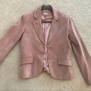 AQUA pink suede blazer - size 6